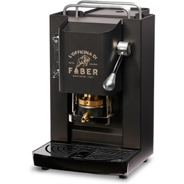 Кавова машина FABER Pro Deluxe для ESE-подушечок 44 мм, хром, латунний прес, матова чорна