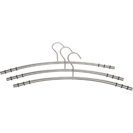 SIDCO Clothes Hangers Stainless Steel 3 x Coat Hangers Metal Hangers Hanger Set w. Anti-Slip