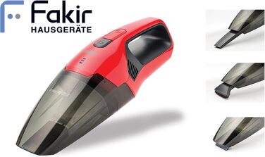 Пилосос ручний Fakir AS 1072 LNT акумуляторний червоний, для сухого та вологого прибирання, з насадкою для авто та тримачем