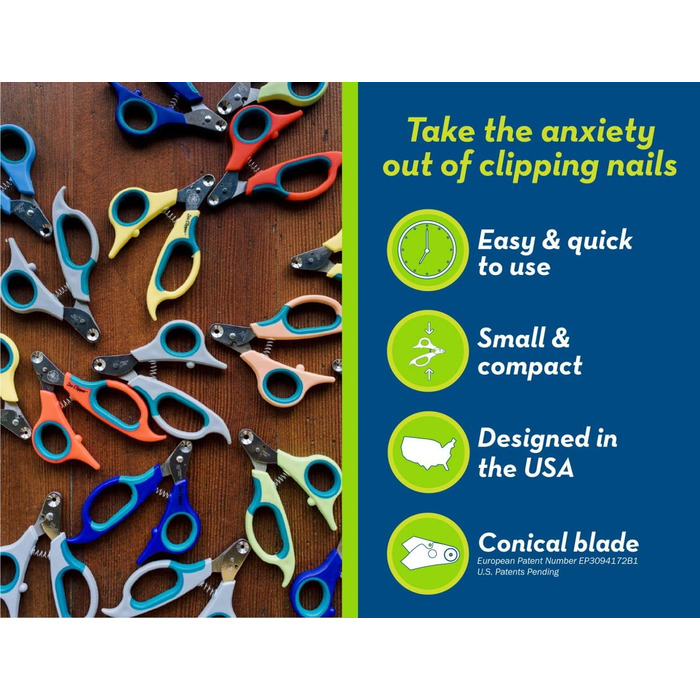 Кліпер для обрізання кігтів домашніх тварин Zen Clipper – безпечний та ефективний інструмент (зелений, 4 мм)