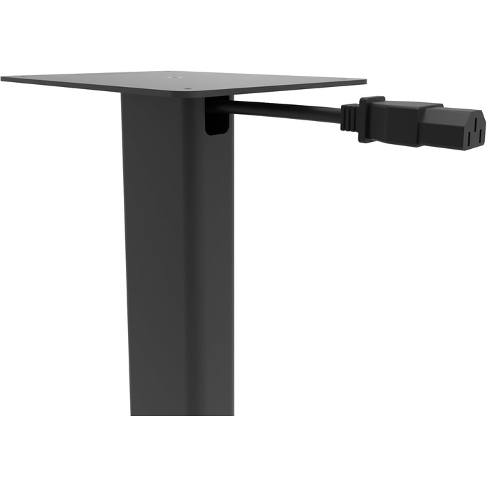 Підлогові стійки для акустики Kanto ST34P - пара, чорний метал, дерев'яний постамент | До 13.6 кг