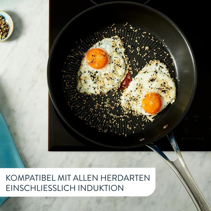 Сковорода Tefal Jamie Oliver Cook's Classics 28 см, індукційна, антипригарна, з термоіндикатором, нержавіюча сталь