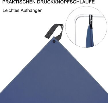 Набір рушників Leeyunbee з мікрофібри (2 шт.) - 160x80 см + 80x40 см, швидковисихаючі, для спорту, подорожей, пляжу, блакитні