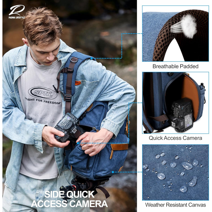 Рюкзак для фотокамери Padwa Lifestyle з воскованого полотна, 16