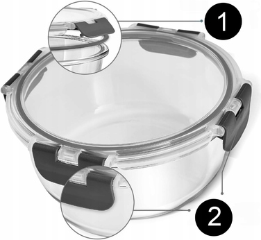 Набір зі 10 скляних ланчбоксів для їжі, термостійкі контейнери з герметичною кришкою