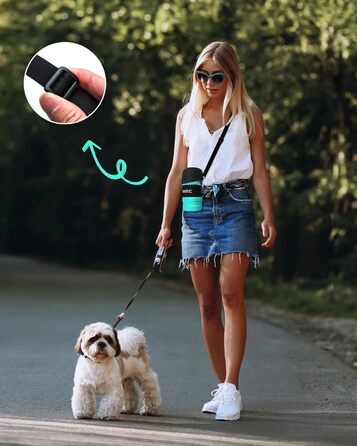 Складана пляшка для води для собак Lesotc 800 мл, блакитний колір, для прогулянок, подорожей та кемпінгу