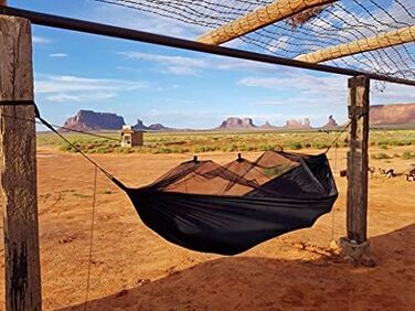 Ультралегка гамак AMAZONAS Moskito Traveller EXTREME з антимоскітною сіткою, 275x140 см, до 200 кг, чорний