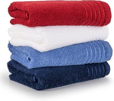 Möve Classic 4-Piece Towel Set - 2X 50x100cm + 2X 67x140cm, 100% Cotton, Snow