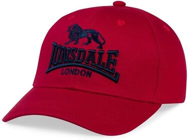 Кепка Lonsdale London Salford унісекс, базова модель, повсякденний стиль, streetwear, темно-червоний/темно-синій
