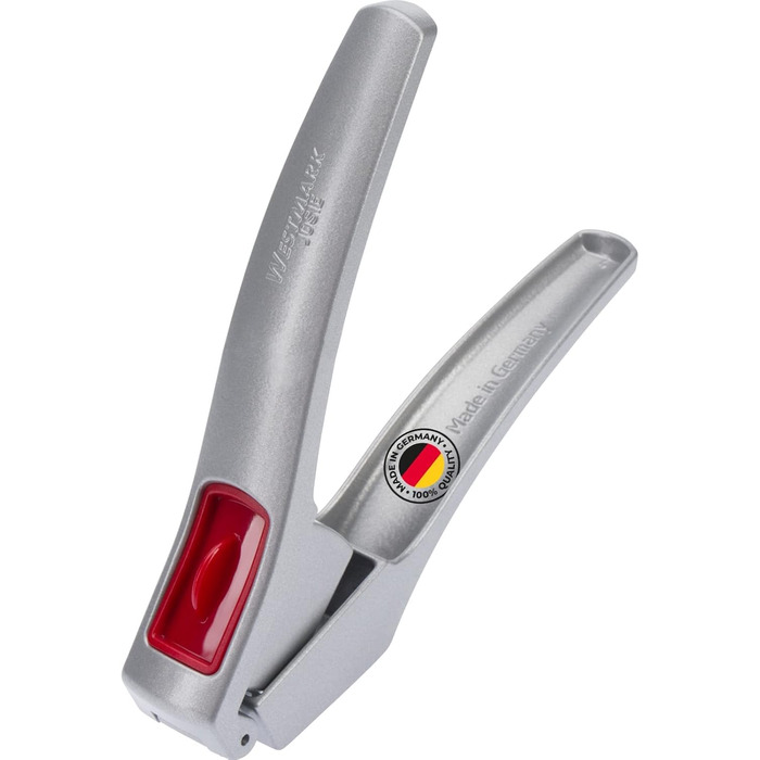 Прес для часнику Westmark з великою камерою та елементом для чищення, 16.2 см, алюміній/пластик, срібно-червоний, 30082260 Josie