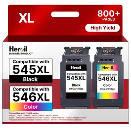 Картриджі для принтера Canon PG-545 XL та CL-546 XL (чорний та кольоровий), набір для Pixma TS3300, TS3350, TS3700, TS4150i, TR4500, TR4550, TR4600, MG2550, MG2555s, MG3050