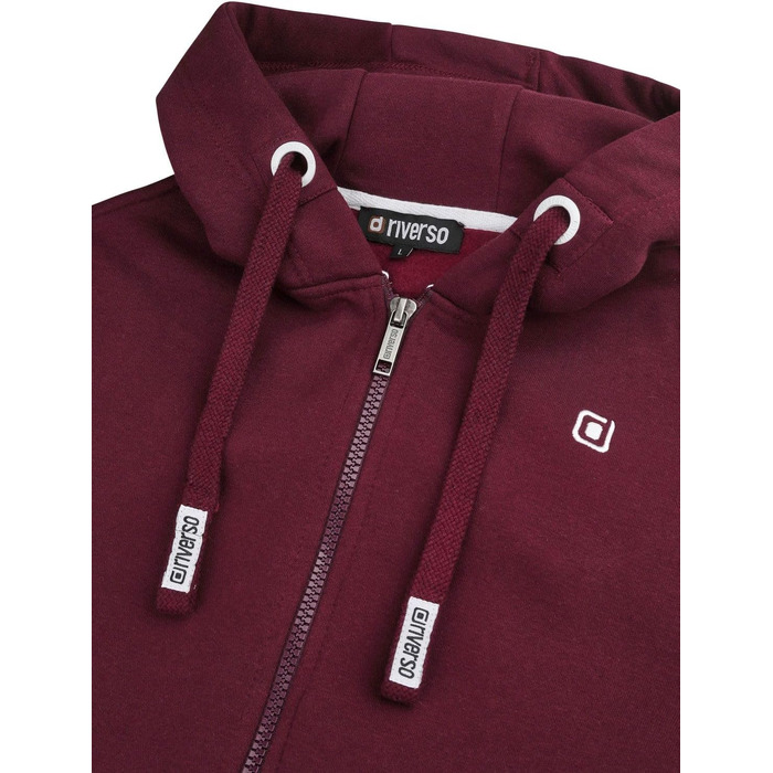 Чоловіча толстовка на блискавці з капюшоном riverso RIVNoah Regular Fit, колір Port Red