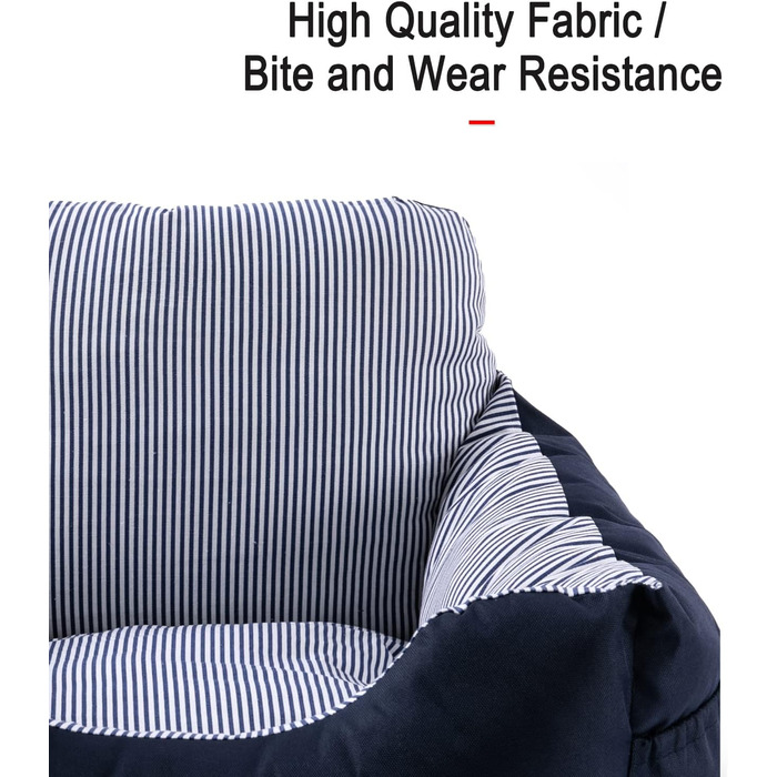 Автомобільний лежак для собак, миючий, стійкий до плям, синій, середній. Зберігання та супер м'яка бавовна PP. Безпечний та зручний для собак.