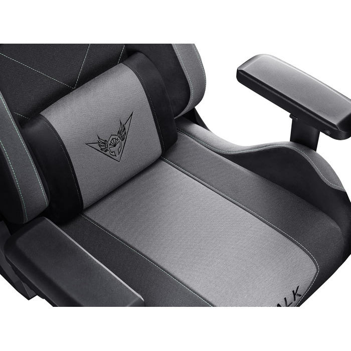 Ігровий крісло VALK Gaia з дихаючого матеріалу, ергономічний офісний крісло, кут нахилу спинки 160º, 4D підлокітники, газліфт Класу 4, професійне геймерське крісло (Онікс Чорний)