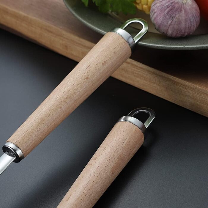 Набір кухонного інвентарю з нержавіючої сталі 4 шт. (304), з дерев'яною ручкою, сумісний з посудомийною машиною