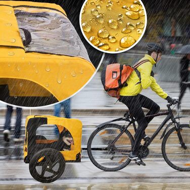 Причіп для собак до велосипеда, складаний, з прапорцем та ременем. Доступні кольори: червоний, пісочний, м'ятний, фіолетово-блакитний, військово-блакитний, військово-зелений