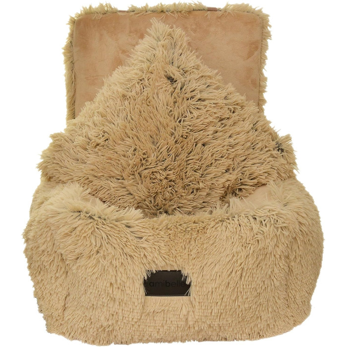 Автокрісло для собак та котів Bella Teddy, чорне, з штучної шкіри, 55x55 см, універсальне, миється