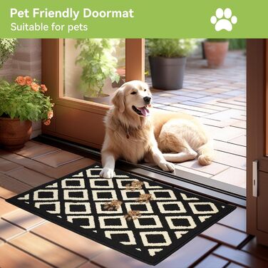 Килимок для дому OTRAKI, 60x90 см, антиковзаюча підлога, легко миється, для собак, вітальні, входу, кухні, тераси