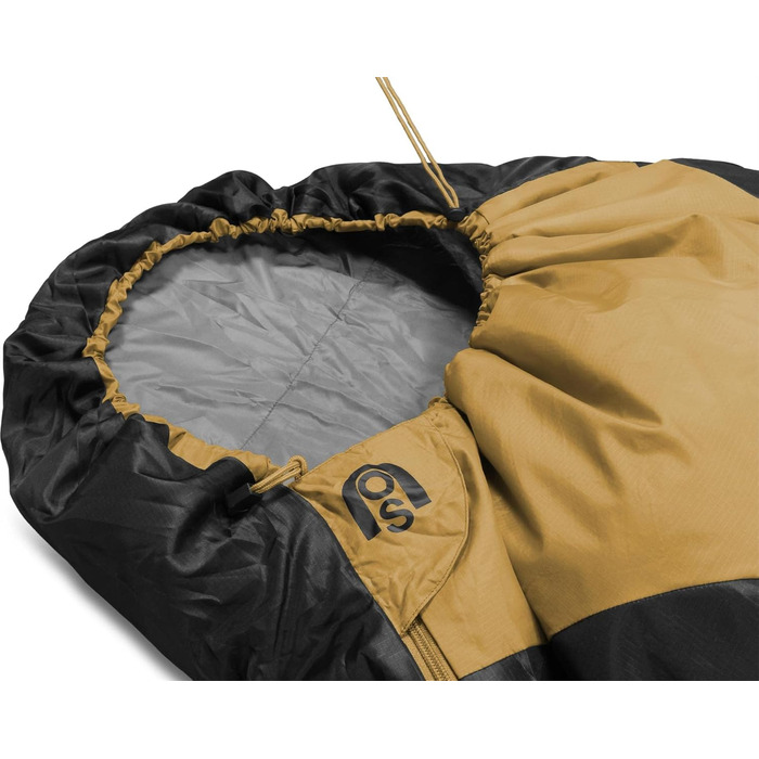 normani Ultralight Sleeping Bag Runty COMPACT SIZE! 3D Microfiber Microtech Filling, Waterproof Summer Sleeping Bag Yellow 210 cm x 75 cm x 60 cm (Right)