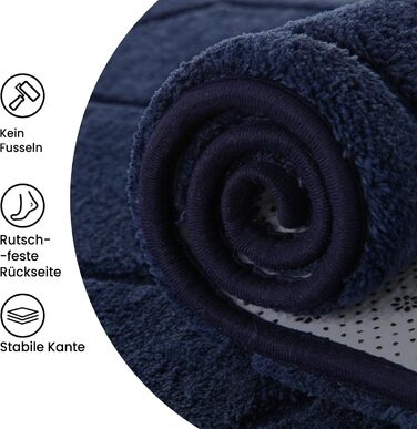 Килим для вітальні та дитячої кімнати, сірий, миючий, короткий ворс, з антиковзаючою основою, 140x200 см (темно-синій)