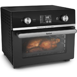 Мультифункціональна аерофритюрниця-духовка Tefal FW6058, 20 л, 10 авто програм, енергоощадна, сенсорний дисплей, чорна