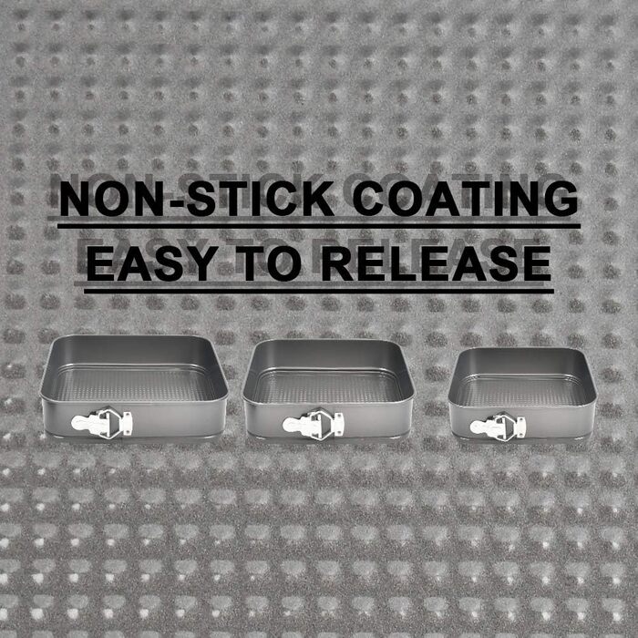 Форма для випікання тортів TIMESETL кута/прямокутна, 3 в 1, регульована, Ø 24/26/28 см, з антипригарним покриттям