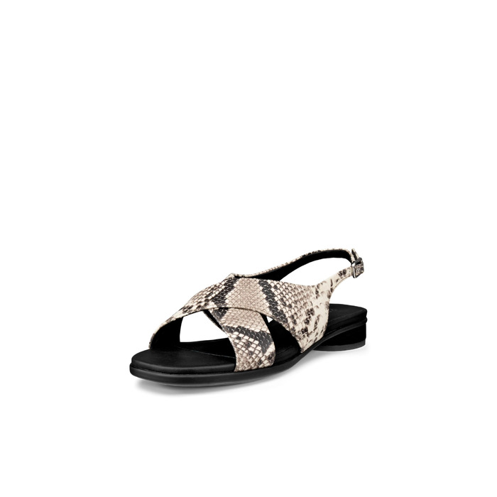 Босоніжки жіночі ECCO Sculpted Alba 25 Slingback, 40-41 EU, темно-глиняний колір, принт під змію
