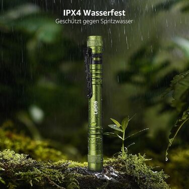Ліхтарик LED Lepro, мініатюрний, водонепроникний IPX4, 3 режими, для огляду, роботи, ремонту (2 шт.), зелений