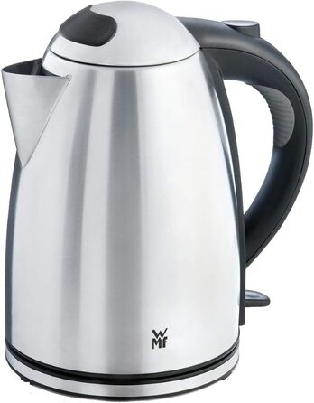 WMF Stelio Stainless Steel Kettle, 1.7L, Electric Kettle with Scale Filter, 2400W, Illuminated Water Level Indicator, Matte Stainless Steel