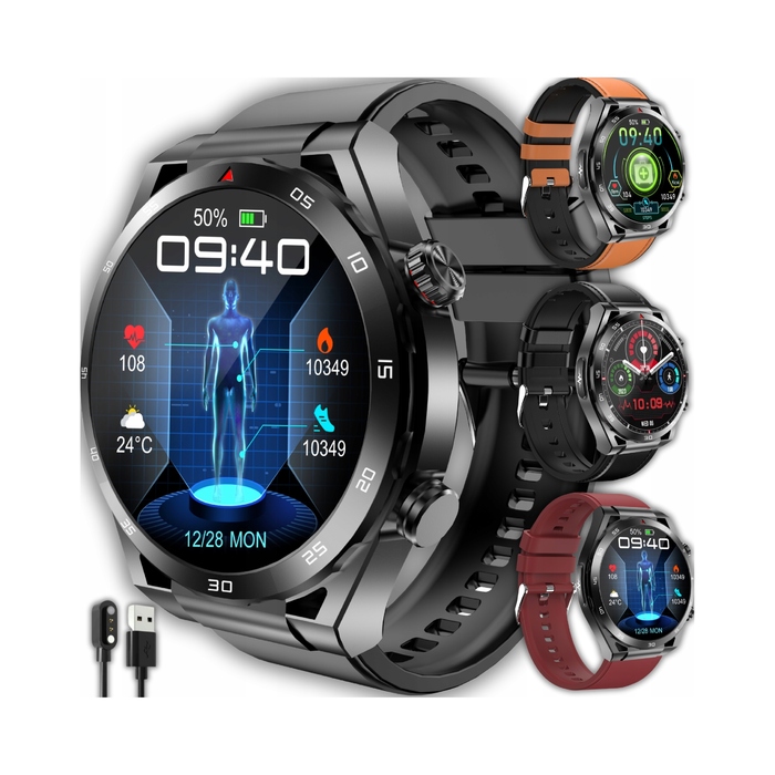 Жіночий смарт-годинник Sayberg AT490 (Золотий) з функціями ЕКГ та вимірювання рівня цукру