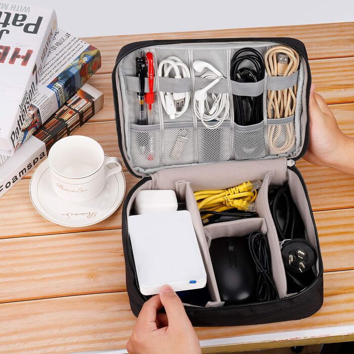 Водонепроникна органайзер-сумка для кабелів та аксесуарів QIMEI-SHOP | SD-картки, флешки, Power Bank, HDD