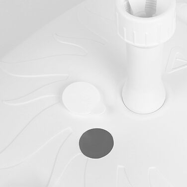 ACTIVE 61140 - Umbrella stand, parasol stand, umbrella base, refillable, white, dimensions 45 x 30 cm, robust, umbrella and parasol holders
