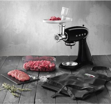 Планетарний міксер Smeg SMF03PKEU, 800 Вт, 10 швидкостей, з набором вінчиків, колір Rose (чорний)