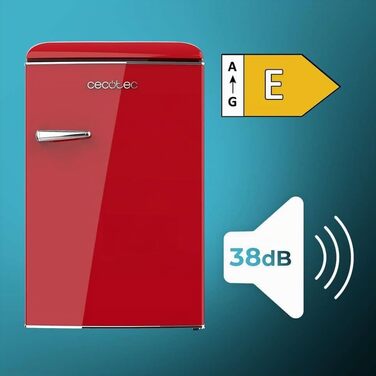 Міні-холодильник Cecotec Bolero CoolMarket TT Origin 110 Red 110л – ретро дизайн, клас E, LED-підсвітка