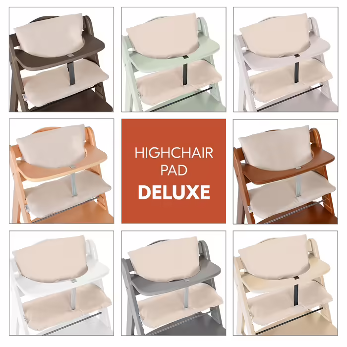 hauck 2-piece Deluxe Seat Cushion for Alpha Highchair - Seat Cushion/Seat Liner/Highchair Cushion (Beige)