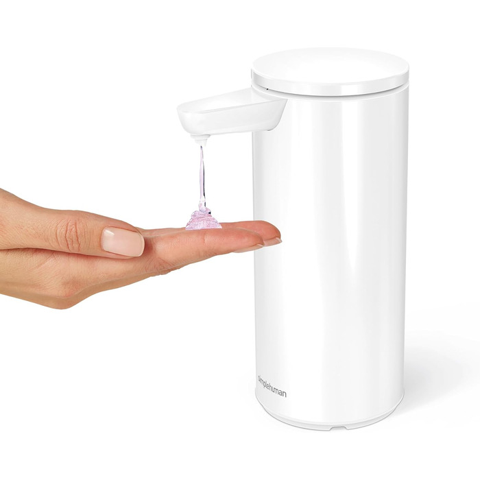 Simplehuman Rechargeable Automatic Soap Dispenser - Stainless Steel, Variable Dosage, Drip-Free, IP67 Waterproof, ST1082