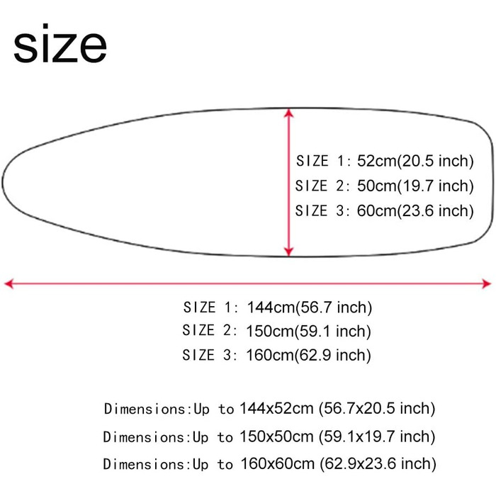 Чохол для прасувальної дошки, XXL, універсальний розмір, 160 x 60 см, з 4 фіксаторами
