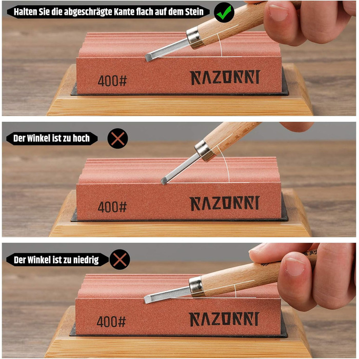 Набір алмазних точильних каменів Razorri C3 для заточування та полірування металевих лез (400/1000, 3000/8000 grit)