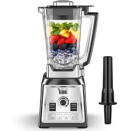 AMZCHEF 2000W Stand Mixer - 2L High-Power Blender with 8 Speeds & 4 Pre-Programs (Crushed Ice, Smoothies, Meat Mixing) - BPA-Free Black