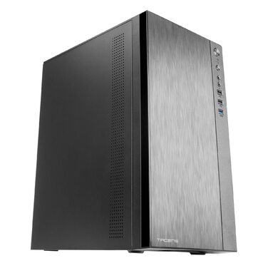 Корпус ПК Micro ATX Tacens Anima ACX з алюмінієвою передньою панеллю, 120мм вентилятор, USB 3.0, чорний