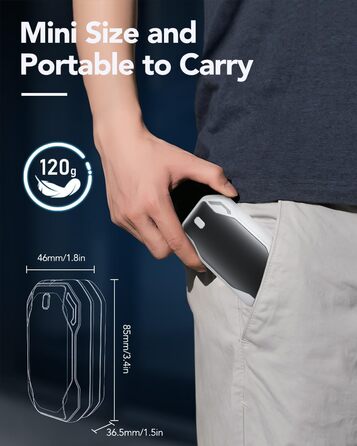 Електричні грілки для рук PHEJIE, 2 шт. - 3 режими нагріву, портативні, для активного відпочинку, кемпінгу, гольфу, подарунок для жінок та чоловіків (чорний/білий)