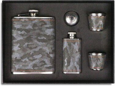 Набір фляга 260 мл з нержавіючої сталі для віскі, міні-фляга, подарунок (зелений, чорний)