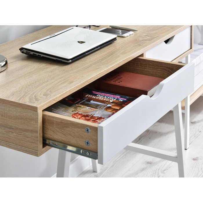 Прямокутний письмовий стіл Mebel-Partner Falun, 100 x 48 x 78 см, дуб сонома