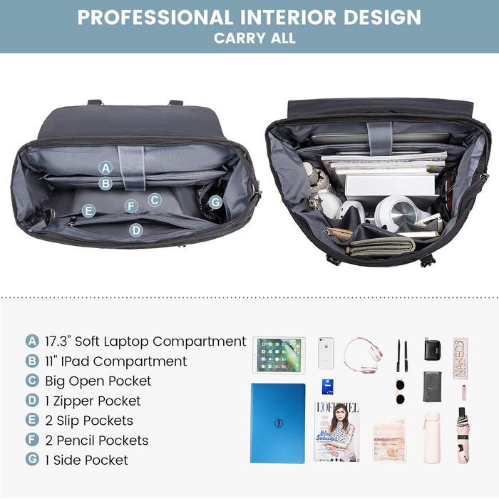 LOVEVOOK Рюкзак для жінок Елегантний 15.6 дюймів для ноутбука Водостійкий Шкільний рюкзак для дівчаток, підліток, жінок, для навчання, роботи, подорожей, бізнесу. Кольори: сірий, білий, рожевий, чорний (17.3 дюймів)