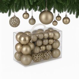 Relaxdays Set of 50 Christmas Baubles