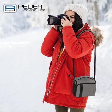 Сумка для фотоапарата Pedea: DSLR/SLR, системні камери, XL, сіра, з дощем, для аксесуарів та об'єктивів