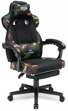 Ігрове крісло IMBA seat Emperor, тканина, чорно-сіре