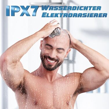 Електричний голковий голкоріз для чоловіків Luctry, 5D магнітний голкоріз для чоловіків з лисою головою, водонепроникний IPX7, для сухого та вологого гоління