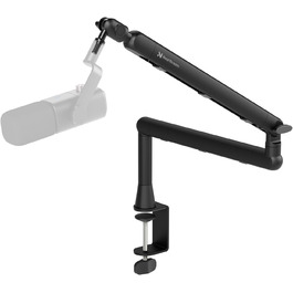 Підставка для мікрофона NearStream ST20 з поворотним кріпленням 360°, регульована висота та адаптер 3/8-5/8 - для подкастів, стрімінгу, геймінгу, офісу