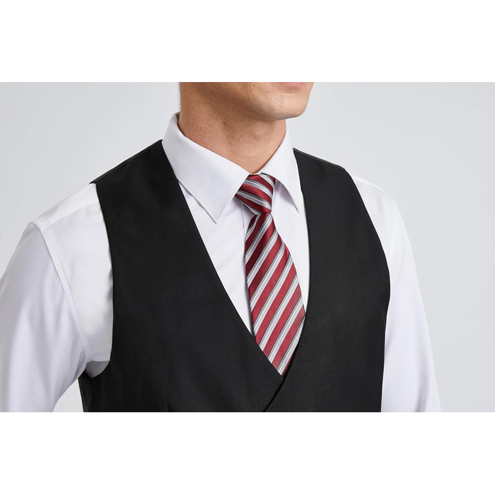 Чоловіча жилетка Enlision з дворядним застібкою та V-подібним вирізом, Slim Fit, для костюма, повсякденного, формального та ділового стилю, чорного кольору
